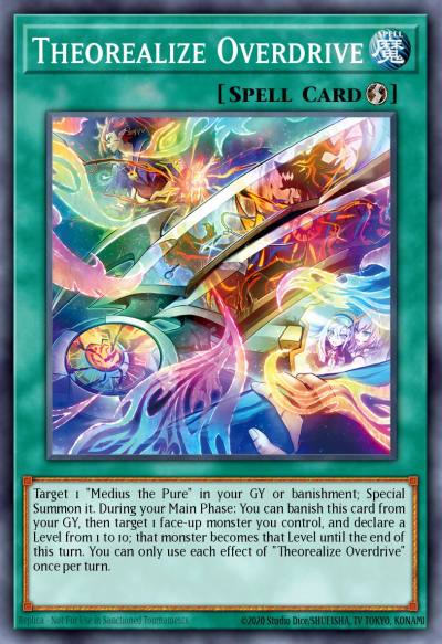 Theorealize Overdrive Ultra Rare BLGG-EN128 Battles of Legend: Glorious Gallery Yugioh card