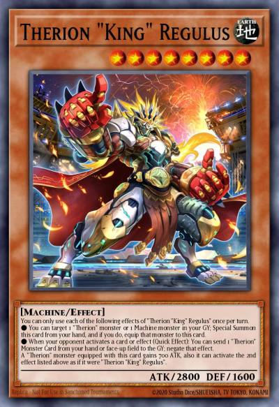 Therion King Regulus Prismatic Secret Rare MP23-EN063 25th Anniversary Tin Dueling Heroes Mega Pack Yugioh card