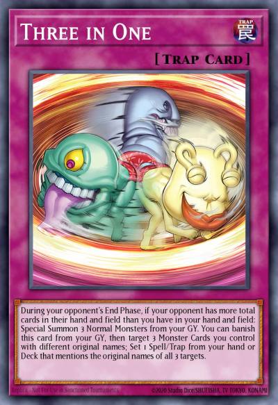Three in One Common INFO-EN080 The Infinite Forbidden Yugioh card