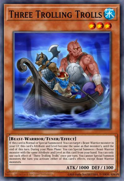 Three Trolling Trolls Common MP19-EN015 2019 Gold Sarcophagus Tin Mega Pack Yugioh card