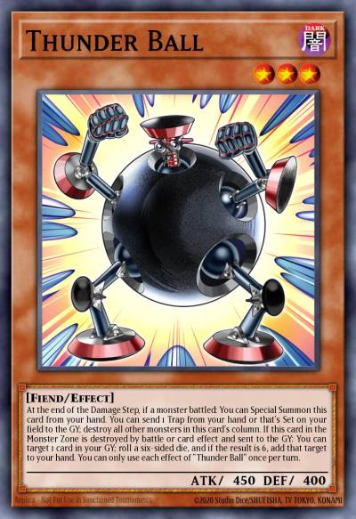 Thunder Ball Ultra Rare BLCR-EN004 Battles of Legend Crystal Revenge Yugioh card
