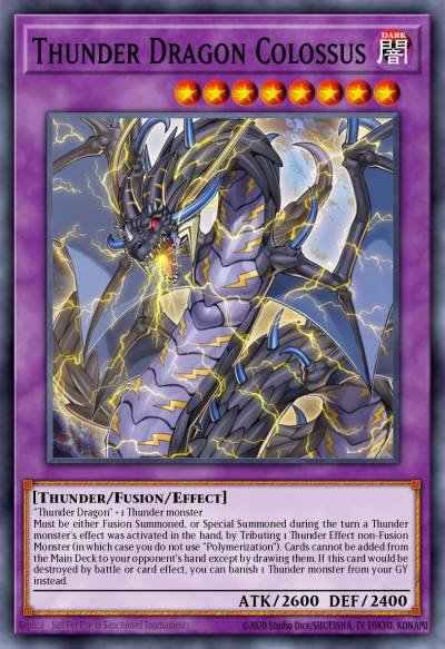 Thunder Dragon Colossus Ultra Rare MP19-EN183 2019 Gold Sarcophagus Tin Mega Pack Yugioh card