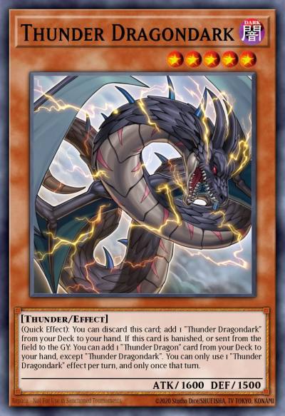Thunder Dragondark Prismatic Secret Rare MP19-EN167 2019 Gold Sarcophagus Tin Mega Pack Yugioh card