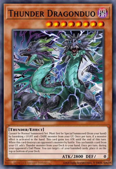 Thunder Dragonduo Ultra Rare MP19-EN170 2019 Gold Sarcophagus Tin Mega Pack Yugioh card