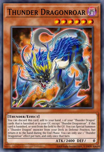 Thunder Dragonroar Prismatic Secret Rare MP19-EN169 2019 Gold Sarcophagus Tin Mega Pack Yugioh card