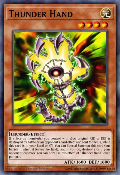 Thunder Hand Super Rare MP21-EN120 2021 Tin of Ancient Battles Yugioh card