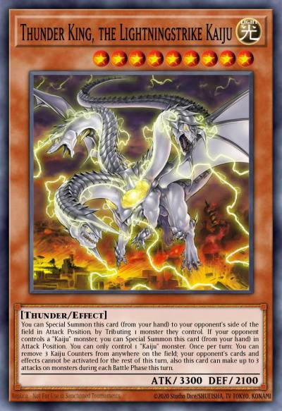 Thunder King the Lightningstrike Kaiju Rare MP17-EN046 2017 Mega-Tin Mega Pack Yugioh card
