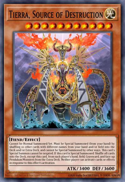 Tierra Source of Destruction Super Rare RATE-EN027 Raging Tempest Yugioh card