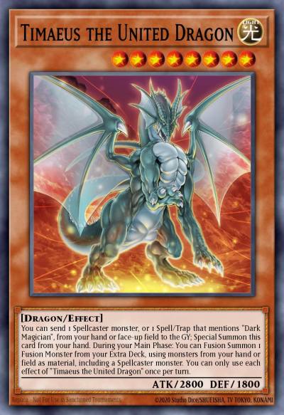Timaeus the United Dragon Prismatic Secret Rare MP23-EN003 25th Anniversary Tin Dueling Heroes Mega Pack Yugioh card