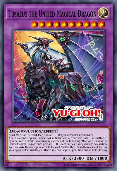 Timaeus the United Magical Dragon Collector's Rare MZMU-EN012 Maze of Muertos Yugioh card