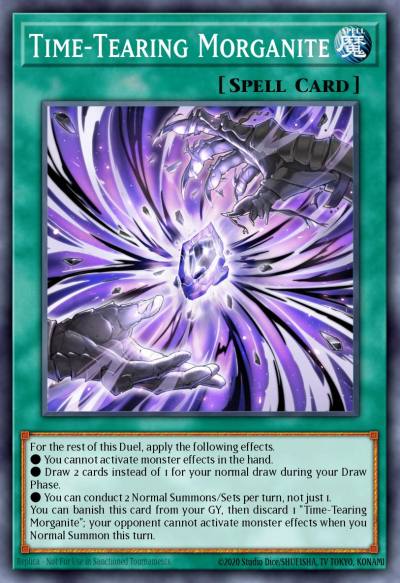 Time-Tearing Morganite Prismatic Secret Rare MP24-EN088 25th Anniversary Tin Dueling Mirrors Yugioh card