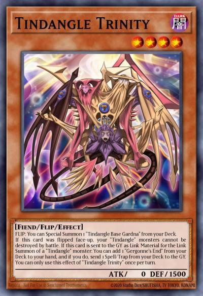 Tindangle Trinity Common FLOD-EN013 Flames of Destruction Yugioh card