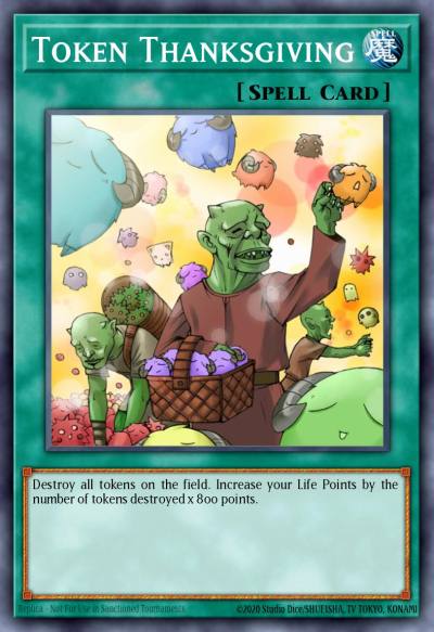 Token Thanksgiving Common DCR-041 Dark Crisis Yugioh card
