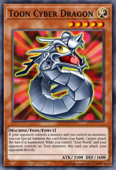 Toon Cyber Dragon Rare MP16-EN074 2016 Mega-Tin Mega Pack Yugioh card