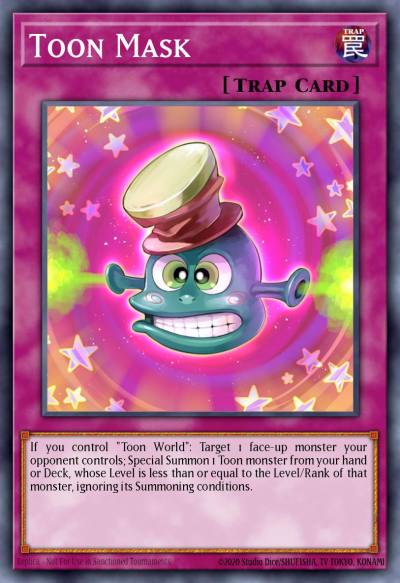 Toon Mask Secret Rare DRL2-EN028 Dragons of Legend 2 Yugioh card