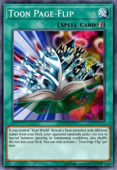 Toon Page-Flip Secret Rare BLCR-EN068 Battles of Legend Crystal Revenge Yugioh card