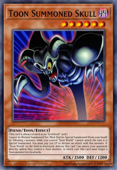 Toon Summoned Skull Rare DB1-EN040 Dark Beginning 1 Yugioh card