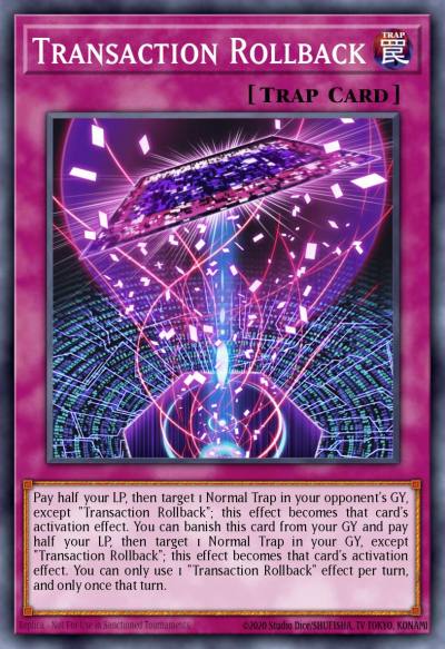 Transaction Rollback Prismatic Secret Rare MP24-EN134 25th Anniversary Tin Dueling Mirrors Yugioh card