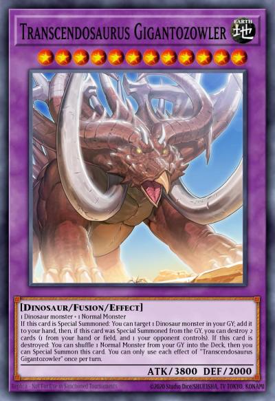 Transcendosaurus Gigantozowler Super Rare WISU-EN003 Wild Survivors Yugioh card