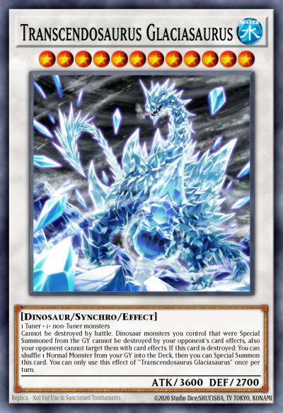 Transcendosaurus Glaciasaurus Ultra Rare MP24-EN297 25th Anniversary Tin Dueling Mirrors Yugioh card