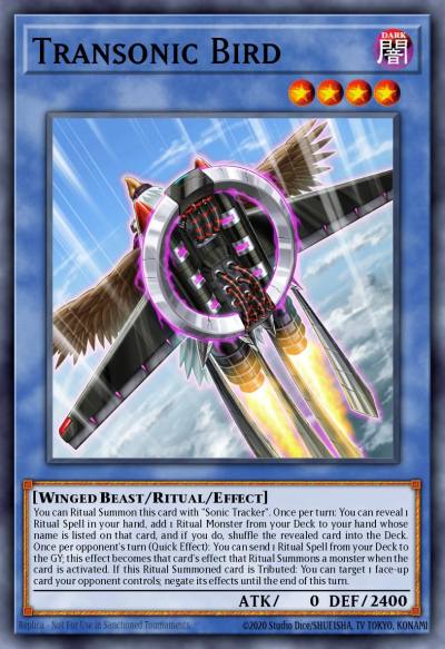 Transonic Bird Common BODE-EN037 Burst of Destiny Yugioh card