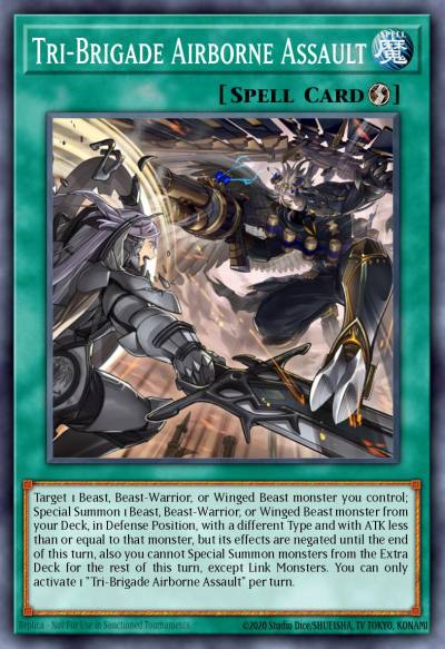 Tri-Brigade Airborne Assault Rare MP21-EN202 2021 Tin of Ancient Battles Yugioh card
