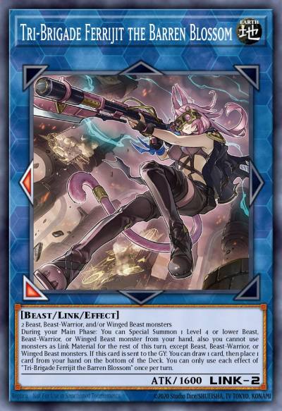 Tri-Brigade Ferrijit the Barren Blossom Prismatic Secret Rare MP21-EN196 2021 Tin of Ancient Battles Yugioh card