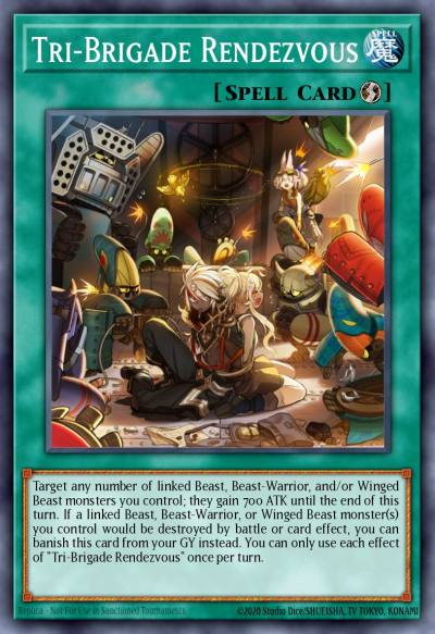 Tri-Brigade Rendezvous Common MP22-EN032 2022 Tin of the Pharaohs Gods Yugioh card
