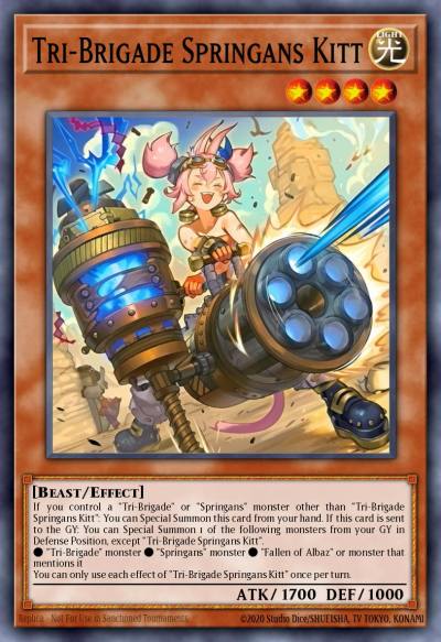 Tri-Brigade Springans Kitt Secret Rare BPRO-EN025 Burst Protocol Yugioh card