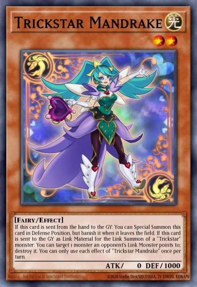 Trickstar Mandrake Common MP19-EN005 2019 Gold Sarcophagus Tin Mega Pack Yugioh card