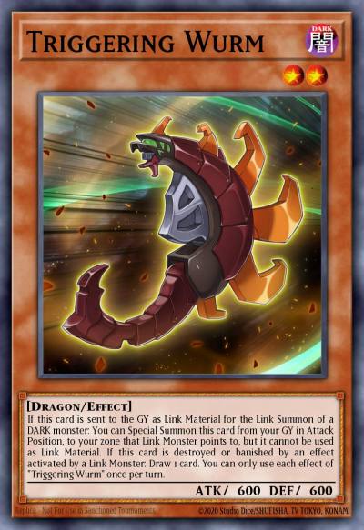 Triggering Wurm Secret Rare BLRR-EN042 Battles of Legend Relentless Revenge Yugioh card