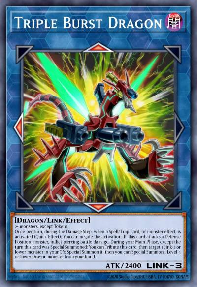 Triple Burst Dragon Ultra Rare EXFO-EN044 Extreme Force Yugioh card