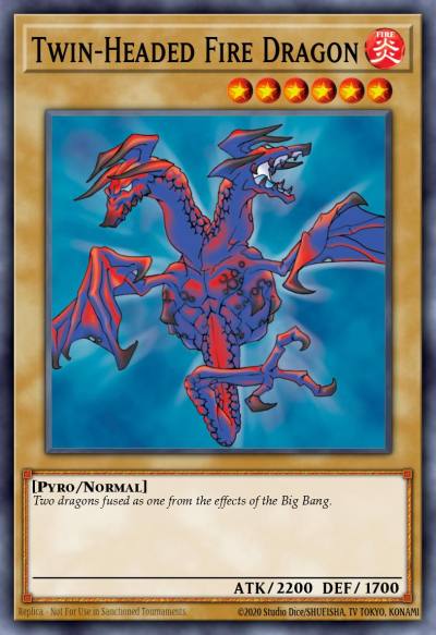 Twin-Headed Fire Dragon Common PSV-042 Pharaohs Servant Yugioh card