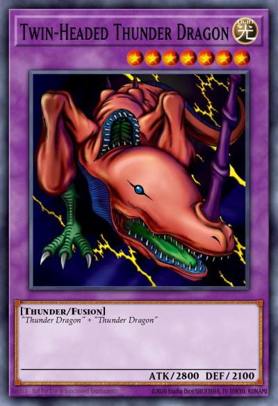 Twin-Headed Thunder Dragon Common DB2-EN069 Dark Beginning 2 Yugioh card