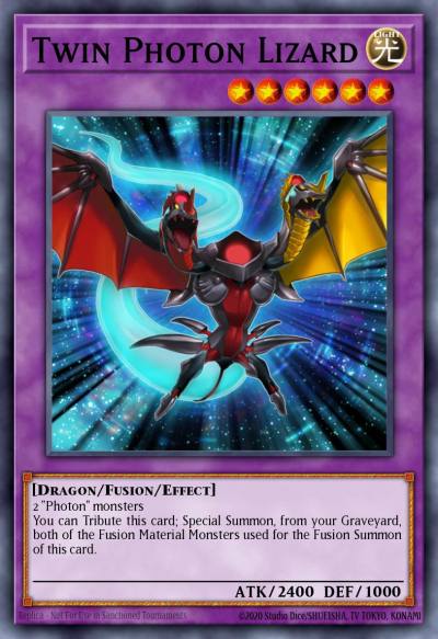 Twin Photon Lizard Ultimate Rare ORCS-EN039 Order of Chaos Yugioh card