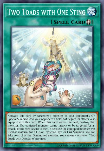 Two Toads with One Sting Common DAMA-EN097 Dawn of Majesty Yugioh card