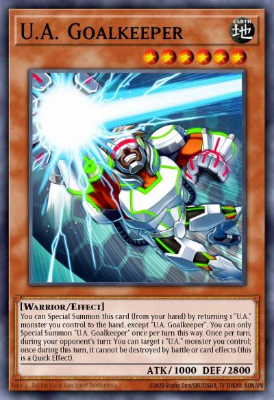 UA Goalkeeper Rare NECH-EN088 The New Challengers Yugioh card