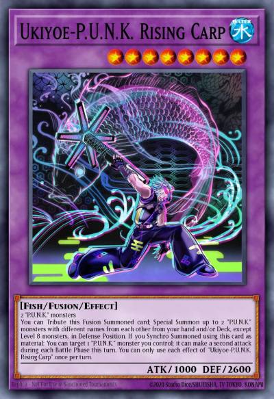 Ukiyoe-PUNK Rising Carp Ultra Rare BLMM-EN079 Battles of Legend Monster Mayhem Yugioh card