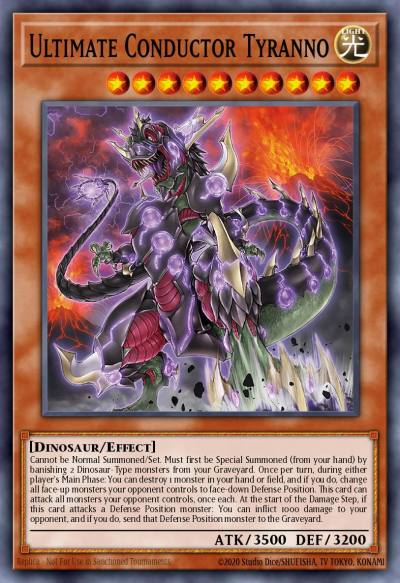 Ultimate Conductor Tyranno Ultra Rare SR04-EN001 Dinosmashers Fury Structure Deck Yugioh card