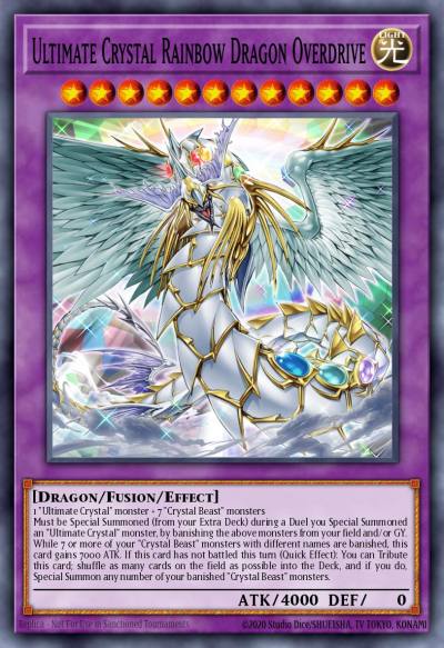 Ultimate Crystal Rainbow Dragon Overdrive Ultra Rare SDCB-EN042 Structure Deck Legend of the Crystal Beasts Yugioh card