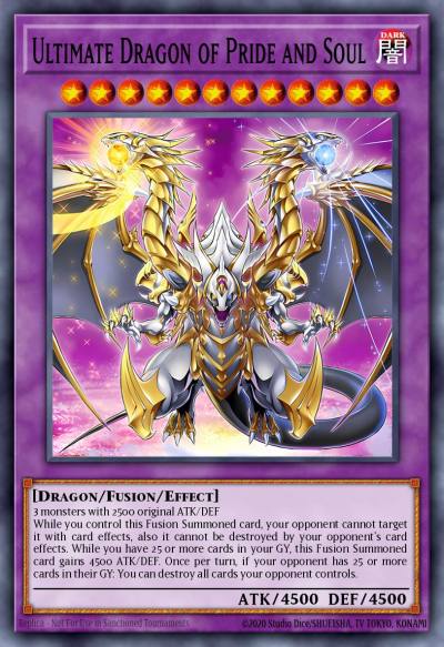 Ultimate Dragon of Pride and Soul Quarter Century Secret Rare ROTA-EN000 Rage of the Abyss Yugioh card