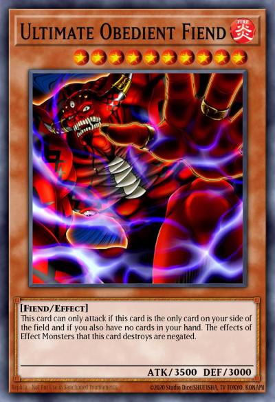 Ultimate Obedient Fiend Common DR1-EN137 Dark Revelation Volume 1 Yugioh card