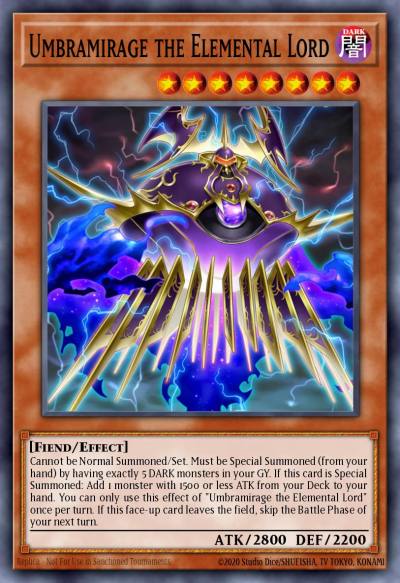 Umbramirage the Elemental Lord Super Rare CYHO-EN019 Cybernetic Horizon Yugioh card