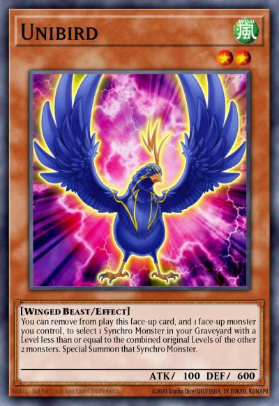 Unibird Super Rare DREV-EN012 Duelist Revolution Yugioh card