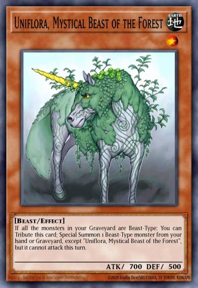 Uniflora Mystical Beast of the Forest Common OP17-PT035 OTS Tournament Pack 17 (POR) Yugioh card
