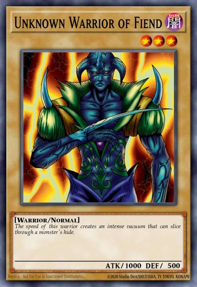 Unknown Warrior of Fiend Common SDK-017 Starter Deck Kaiba Yugioh card
