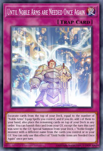 Until Noble Arms are Needed Once Again Prismatic Secret Rare MP19-EN225 2019 Gold Sarcophagus Tin Mega Pack Yugioh card