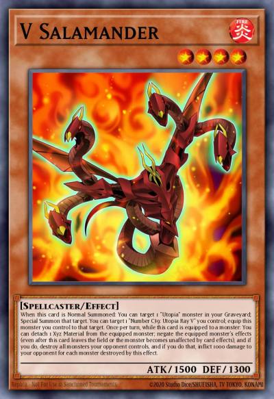 V Salamander Rare JOTL-EN002 Judgment of the Light Yugioh card