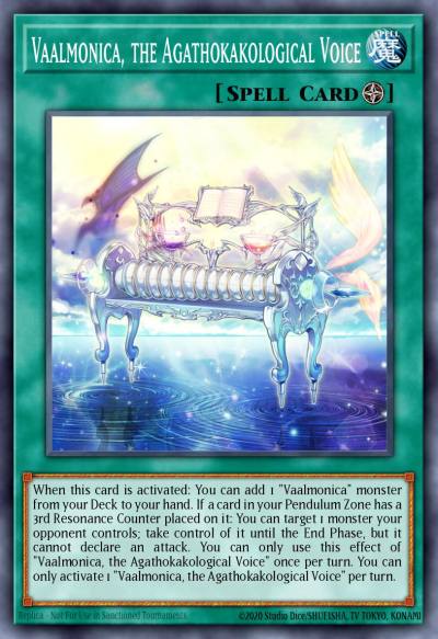 Vaalmonica the Agathokakological Voice Collector's Rare VASM-EN035 Valiant Smashers Yugioh card