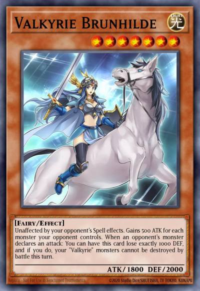 Valkyrie Brunhilde Secret Rare SHVA-EN004 Shadows in Valhalla Yugioh card